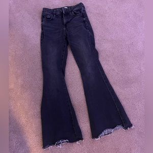 Low waisted bell bottom black jeans